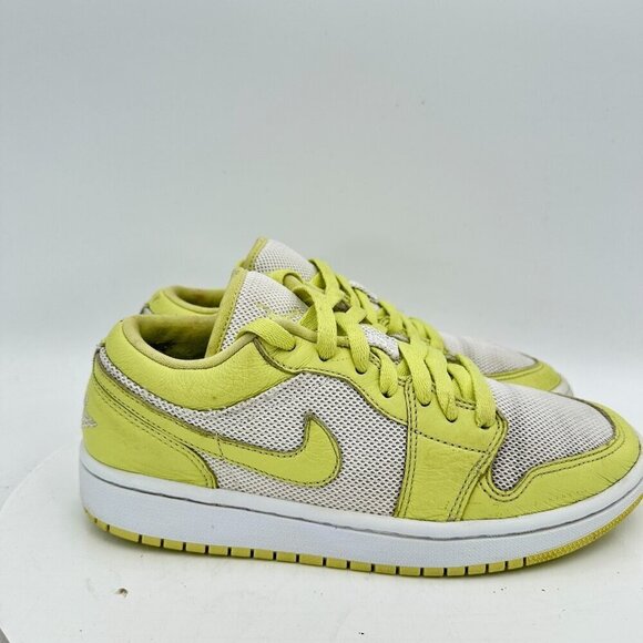 Nike Air Jordan 1 Low Women Size 8 DH9619-103 Limelight White Training Shoes - Picture 4 of 11